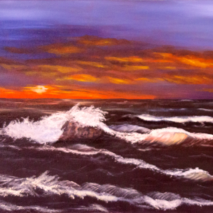 Rough Seas<br/>Oil Painting on Stretched Canvas