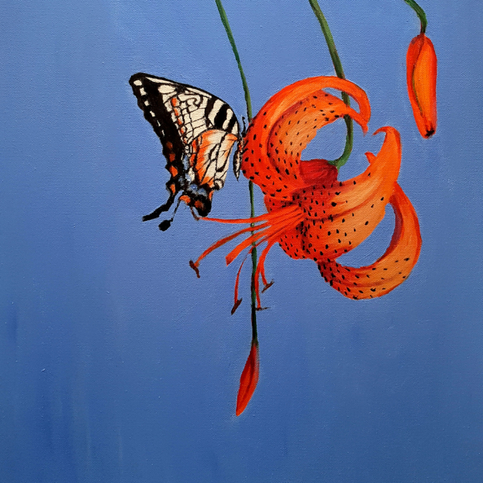 Tiger Lily<br/>Oil Painting on Stretched Canvas